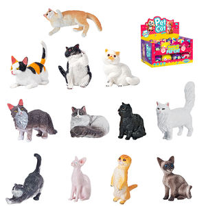 Jinying - Figuras de Gatos de Plástico Personalizadas con Accesorios, Huevo Sorpresa, Juego de Imitación, Figura de Animal, Modelo de Juguete de Flor - Product Image 1