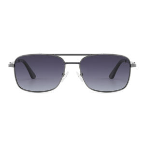 Retro vierkante zonnebril TAC glazen lens platte metalen bril heren stijl gepolariseerde pilot zonnebril - Product Image 5