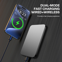 Personnalisé Ultra Mince En Aluminium 5000 10000mah Power Bank 15w Aimant Sans Fil Chargeur Pd20w Charge Rapide Batterie Externe