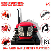 Tractor Agrícola de 80HP con Descuento, Tractor de Orugas Hidráulico Diésel con Certificación CE e Implementos Agrícolas