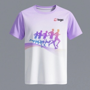 Wholesale Summer Marathon Men's Oversized Knitted Short Sleeve T-Shirts High Quality Running Workout Custom Gym Fitness - Product Image 5