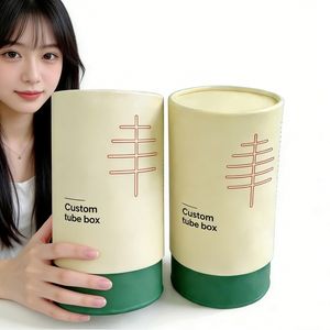 Custom Kraft <b>Paper</b> Tube for Cosmetics Essential Oil Perfume Packaging Cardboard Cylinder Perfume <b>Leaf</b> Containers with Lids - Product Image 1