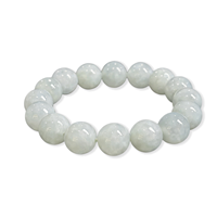 Bracelet en jadéite birmane naturelle de qualité A, perles rondes de 12 mm, bracelet en jadéite verte, cadeau pour femme (avec NGTC)