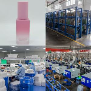Gradient <b>Pink</b> square Matte Empty Glass <b>Bottle</b> Packaging for Custom Brand 30ml Foundation Glass <b>Bottle</b> - Product Image 6