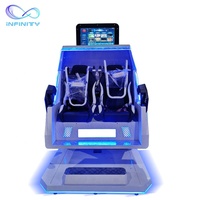 Simulateur de montagnes russes VR 360 excitant, simulateur de réalité virtuelle 9D, plateforme rotative, jeux VR interactifs
