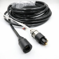 Conector Submarino Coaxial de Audio de Alta Profundidad con 1 Coaxial y 6 Fuentes de Alimentación Bajo el Agua en Lagos Marinos