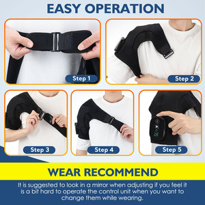 Customizable 3-in-1 Hot Therapy <strong>Massage</strong> Belt Adjustable 3-Speed Heating Vibration Shoulder Pad <strong>Wrap</strong> with Controller - Product Image 5