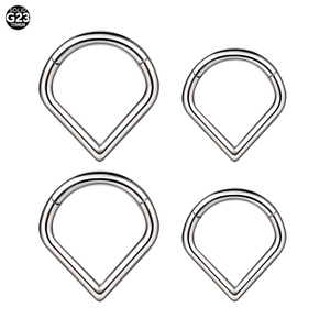Venta al por mayor G23 titanio con bisagras <span class=keywords><strong>en</strong></span> forma <span class=keywords><strong>de</strong></span> abanico segmento anillo nariz Clicker tabique nariz aro anillos pendiente <span class=keywords><strong>Piercing</strong></span> - Product Image 4