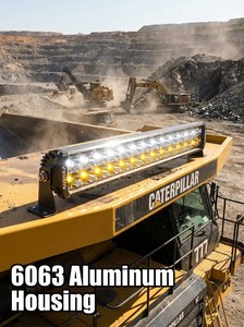 Barre lumineuse LED bicolore à 2 rangées, blanc ambre commutable, éclairage tout-terrain, étanche, pour camion 4x4, SUV, éclairage <span class=keywords><strong>de</strong></span> travail LED - Product Image 5