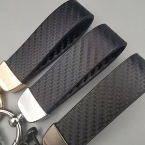 Premium Carbon Fiber Keychain with Silver Metal Hardware Luxury Car Accessory Gift Box High End <b>Present</b> Automotive - Product Image 3