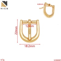 Boucle de réglage en métal 12 mm en alliage de zinc pour ceinture, bagages, chaussures, sacs à main, portefeuilles – Accessoires tendance