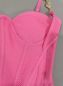 Personalizzazione aderente tubo cinturino regolabile Sexy taglie forti aderenti abiti attillati Sexy corsetto da donna - Product Image 4