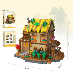 Modèle architectural miniature de maison en ABS sur le thème des bâtiments modernes, ensemble de blocs de construction DIY pour enfants, jouet éducatif, décoration de la maison - Product Image 4