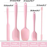 Ensemble de pâtisserie 5 pièces, spatules en caoutchouc de silicone résistant à la chaleur, spatule à crème, ustensiles de cuisine