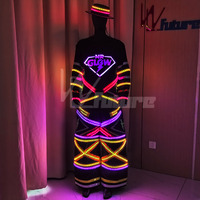 Costume de danse lumineux à LED, vêtements de scène lumineux RGB pour soirée, boîte de nuit, spectacle de DJ, festival, carnaval, événement