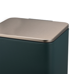 Cubo de Basura de Lujo para Dormitorio de Hotel, Cuadrado, Verde, de 9L, 12L, 20L, 30L, con Pedal y Tapa Dorada, Cubo Interior - Product Image 5