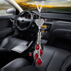 Pendentif en cristal en forme de cœur luxueux et scintillant, nouveaux kits d'intérieur pour voitures de filles, portable - Product Image 1