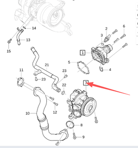 Pompe à eau/refroidissement automobile neuve OE 32441161 Wodannuo SWP0004 pour B4/B5/<span class=keywords><strong>B6</strong></span> Mild Hybrid XC40 XC60 XC90 S60 S90 <span class=keywords><strong>V60</strong></span> V90 - Product Image 6