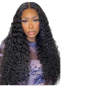 Curly Human Hair Lace Front Wigs for Women Water Wave 13x4 13x6 HD Deep Wave <strong>Frontal</strong> Wigs Long Length <strong>Styles</strong> - Product Image 3