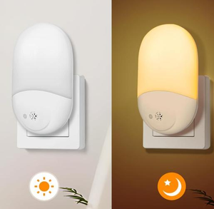 ไฟกลางคืน LED ประหยัดพลังงาน ปลั๊กแบบบางพิเศษพร้อมระบบเหนี่ยวนำด้วยไฟฟ้า แสงนุ่มนวล ป้องกันดวงตา ไฟกลางคืน - Product Image 2