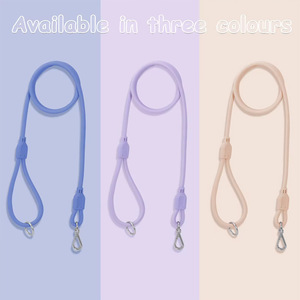 Laisse pour animaux de compagnie en PVC, corde ronde, bleu clair, violet, rose, pour chiens de taille moyenne et grande, imperméable, non rétractable, couleur unie - Product Image 4