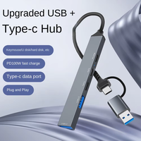 Hub 5 ports USB C Station d'accueil USB 3.0 & 2.0 Hub multiport Lecteur de carte SD TF pour Lenovo Macbook Pro Adaptateur multi-splitter