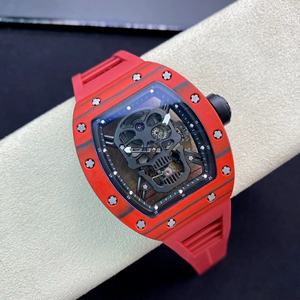 RM-Style High Quality 52-01 Skeleton Tourbillon Mechanical Watch 44mm Barrel-Shaped Unisex Fashion Skeleton Watch Titanium Case - Product Image 3