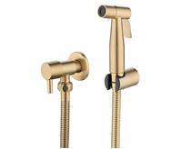 Kit de douche mural Homedec en or brossé au design moderne, pulvérisateur de bidet à main en acier inoxydable, robinet de bidet pour toilettes