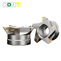 Tête de coupe à queue d'aronde KONT DCWR 5560, revêtement résistant à l'oxydation, outil de fraisage CNC pour le nettoyage des racines à rainure en V, garantie 3 mois