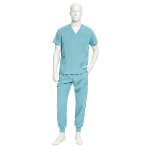 Unisex Korean Style Plus Size V Neck Short Sleeve Scrub Uniform Set Workwear For Hospital Doctor <b>Nurse</b> - Product Image 1