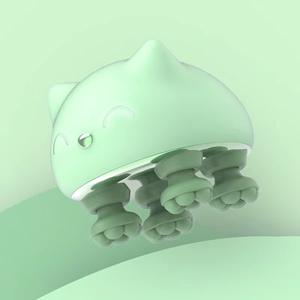 Venta caliente de mano y masajeador de cabeza impermeable 360 grados puntas giratorias Mini piel Linda relajación forma de gato masajeador de mascotas - Product Image 3