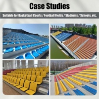 Siège de stade en HDPE à dossier moyen, 3 trous, moulé par soufflage, étanche, réglable, épaisseur 20 mm, pour sports de football