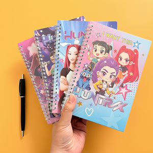 Ensemble <span class=keywords><strong>de</strong></span> carnets Kpop Demon Hunter Anime - Journal mignon à spirales pour étudiants, fournitures <span class=keywords><strong>de</strong></span> bureau, cadeau aléatoire 1/2/4 pièces - Product Image 2