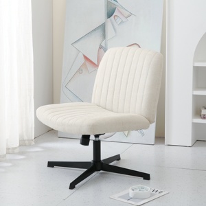 Chiều cao có thể điều chỉnh armless văn phòng bàn ghế với vải độn ghế rộng giữa trở lại Ergonomic máy tính nhiệm vụ xoay Vanity ghế - Product Image 6