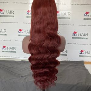 33 #   วิกผมบราซิลสีน้ำตาลแดงประกายแดงแบบลอนยาว  พร้อมเชือกผูกด้านหน้า  ทำจากผมแท้ 100%  แบบเรมี่  มีผมเบบี้แฮร์  สำหรับเชือกผูกแบบใส - Product Image 5