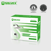 SOLVEX promosi-6 \ "persegi baja nirkarat tersembunyi dinding terpasang di dinding Shower Set tersembunyi sistem Jet Shower grosir