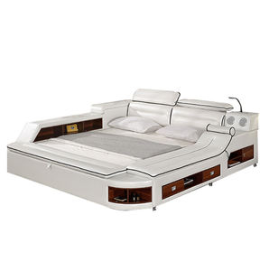 <span class=keywords><strong>Lit</strong></span> en cuir intelligent de luxe ultra-moderne pour chambre à coucher hôtel: fauteuil de massage inclinable canapé, <span class=keywords><strong>coffre</strong></span>-fort caché, haut-parleurs <span class=keywords><strong>multi</strong></span>-stockage - Product Image 3