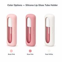Étui à rouge à lèvres en silicone de qualité alimentaire personnalisé, porte-clés portable, support pour brillant à lèvres avec clip pour clés, accessoire cosmétique tendance