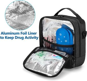 Bolsa Refrigerante para Insulina Freshore, Asa Suave, Gran Capacidad, Portátil, Doble Capa, Cierre de Cremallera, Resistente al Agua, Almacenamiento en Frío Universal - Product Image 3