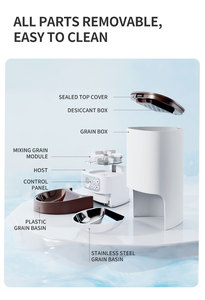 자동 애완 동물 그릇 피더 고양이 개 음성 녹음기와 대용량 시간 음식 피더 개 고양이 먹이 디스펜서 - Product Image 2