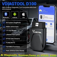 Máquina de Diagnóstico VDIAGTOOL D100 para Todos los Autos con Actualizaciones de por Vida, Escáner de Diagnóstico OBD2 para Todos los Vehículos