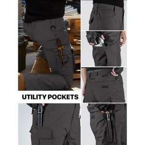 Men's Tactical <b>Pants</b> Water Resistant Ripstop <b>Cargo</b> <b>Work</b> Lightweight EDC Hiking <b>Pants</b> With Multi Pockets Gray 38W - Product Image 5