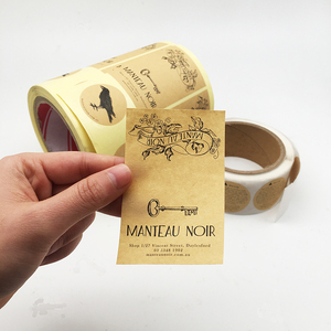 Tùy chỉnh màu đen dính Brown Kraft Giấy Nhãn dán nhãn nhiệt nhạy cảm & thực phẩm an toàn với <span class=keywords><strong>logo</strong></span> tùy chỉnh in ấn cho công nghiệp sử dụng - Product Image 2