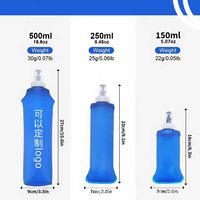Gourde pliable souple sans BPA pour sac d'hydratation, course à pied, randonnée, cyclisme, sport