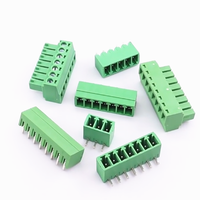 Bloc de bornes PCB enfichable KF2EDG 3,81 mm avec broches droites courbées + prise, matériau PA66, options 2-16 pôles