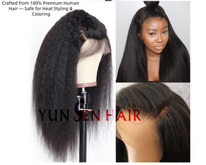 Peluca de Cabello Virgen Chino con Encaje 360, Cabello Lacio Rizado de Longitud Media |   Color Negro Natural |   En stock y listo para enviar - Product Image 4