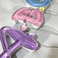 Lettres LED 3D personnalisées en résine gelée haute brillance, enseigne lumineuse colorée en époxy acrylique pour magasin, café, devanture de commerce, bâtiments, bureau, voiture