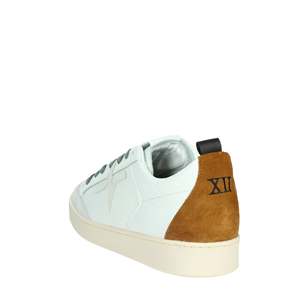 Twelve Men's Sneakers <b>JUMP</b> White Leather Basketball Style <b>Shoes</b> - Product Image 2