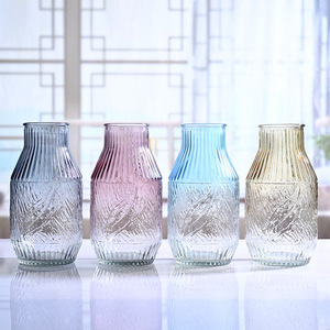 Vaso <span class=keywords><strong>in</strong></span> <span class=keywords><strong>Vetro</strong></span> OEM all'Ingrosso, Produttore <span class=keywords><strong>di</strong></span> <span class=keywords><strong>Vasi</strong></span> da Tavolo <span class=keywords><strong>in</strong></span> Cristallo Premium dal Design Moderno a Strisce per Decorazione Casa - Product Image 2