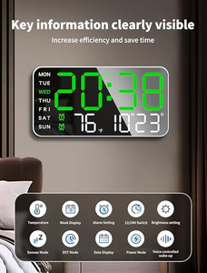 Multifunction LED <b>Digital</b> Desk <b>Clock</b> Display Temperature Week Calendar <b>Digital</b> Table Alarm <b>Clock</b> Reloj De Pared <b>Wall</b> <b>Clock</b> - Product Image 3